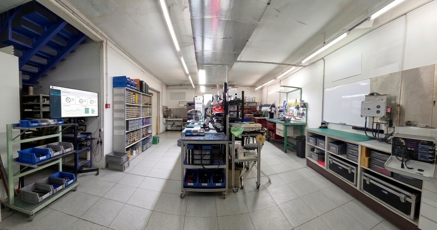 Vista panorámica del interior de SM Codificación con equipos de trabajo